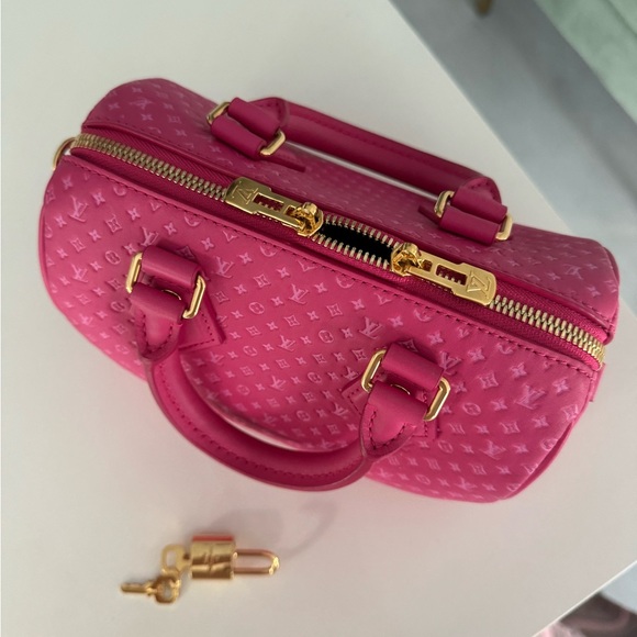 LOUIS VUITTON PINK BAG Speedy Bandoulière 20 - Picture 3 of 11
